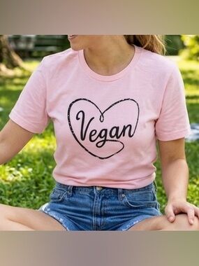 Bella Canvas Vegan heart tee